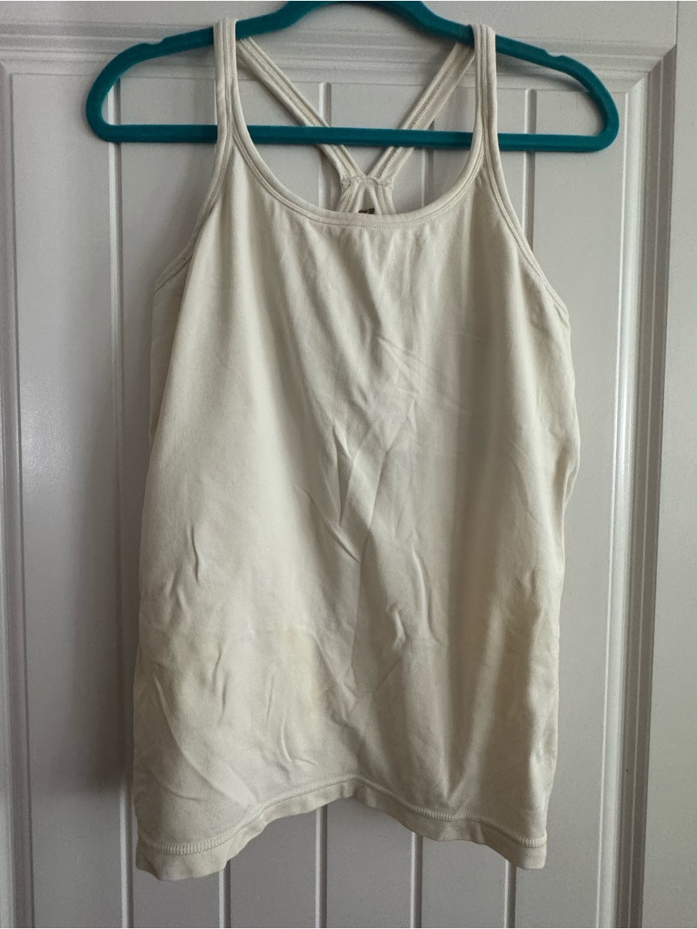 Prospirit Cream Strappy Racerback Tank